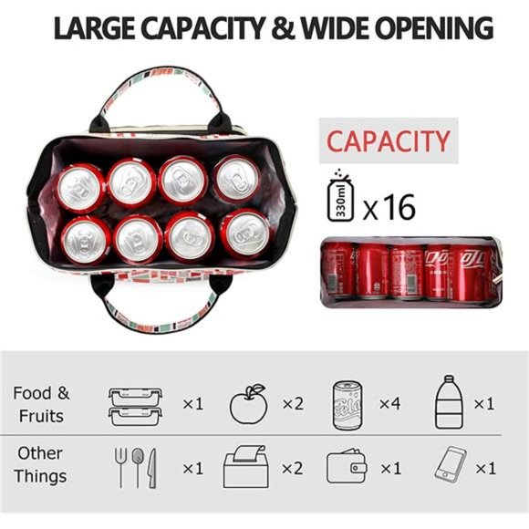 Lunch Box for Women, Insulated Lunch Bag, Large Tote bags, Leak Proof Lunch - Picture 6 of 6